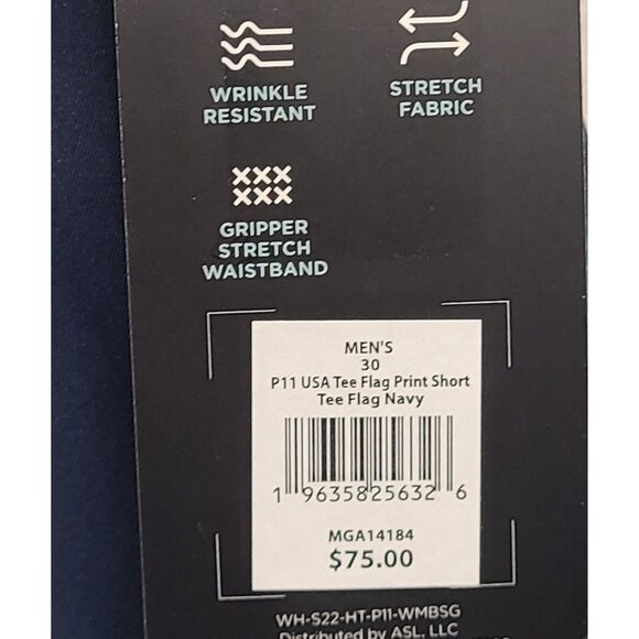 Walter Hagen Golf Shorts Mens 30 USA Tee Flag Perfect 11 Collection Flat Front - Picture 9 of 9